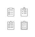 set line icons clipboard vector image