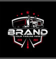 trucking logo truck and trailer vector image vector image