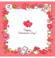 valentine card frame vector image