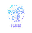 coincident indicators blue gradient concept icon vector image vector image