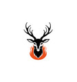 deer fire logo vector image vector image