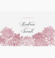 floral wedding invitation chrysanthemums flower vector image