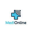 medical online logo template vector image vector image
