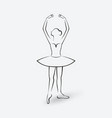 ballerina sketch dancing studio symbol vector image vector image