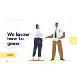 growing business and partnership concept vector image