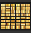 mega collection of metallic gold gradients vector image vector image