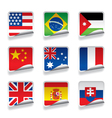 sticker flags vector image vector image