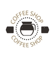 Coffee shop sign cafe symbol badge Royalty Free Vector Image