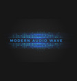 modern geometric audio wave blue and turquoise vector image vector image