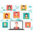 people connecting concept vector image
