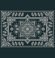 rectangular bandana print design for rug carpet vector image