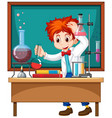 A scientist experiment in the test tube Royalty Free Vector