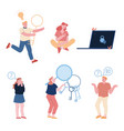 set people users forgot and remember account vector image