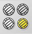 waterpolo and volleyball stickers vector image vector image