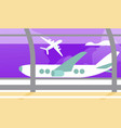 background airplane vacation summer destination vector image