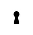 black keyhole vector image