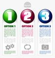 option banners with place for text vector image