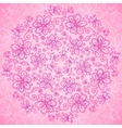 pink vintage doodle flowers background vector image