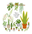 there is no such thing as too many plants vector image vector image