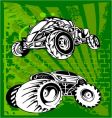 buggy and bike vector image