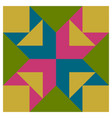 barn quilt pattern amish patchwork design vector image vector image