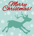 christmas theme with reindeer and snowflakes vector image