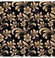 floral seamless pattern with gold flowers vector image vector image