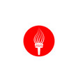 image flag japan with a torch and fire vector image