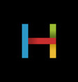 letter h initial colorful logo template design vector image