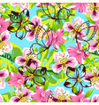 abstract pink flower pattern vector image