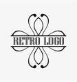 art deco ornamental logo vector image