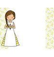 my first communion girl vector image