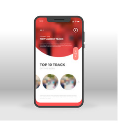 Red cafe menu ui ux gui screen for mobile apps Vector Image