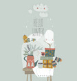still life with gifts and christmas elements vector image vector image