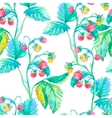 strawberry pattern watercolor berries vector image vector image