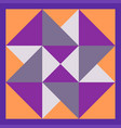 barn quilt pattern amish patchwork design vector image vector image