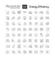 energy efficiency linear icons set vector image vector image