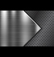 metal background with perforated element vector image