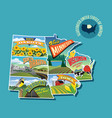 pictorial map of united states vector image vector image