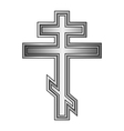 religious orthodox cross icon vector image vector image