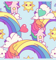 unicorn seamless pattern vector image