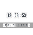 vintage flip clock time counter analog vector image