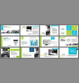 blue and green element for slide infographic vector image vector image