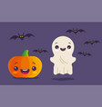 set of children in costumes for halloween vector image vector image