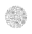 barbecue made in line style vector image