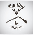 hunting emblem vector image