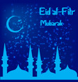 muslim festival eid al fitr mubarak vector image vector image
