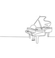 one single line drawing luxury wooden grand vector image vector image