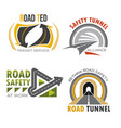 road and highway isolated symbol set vector image