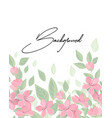 romantic floral background vector image